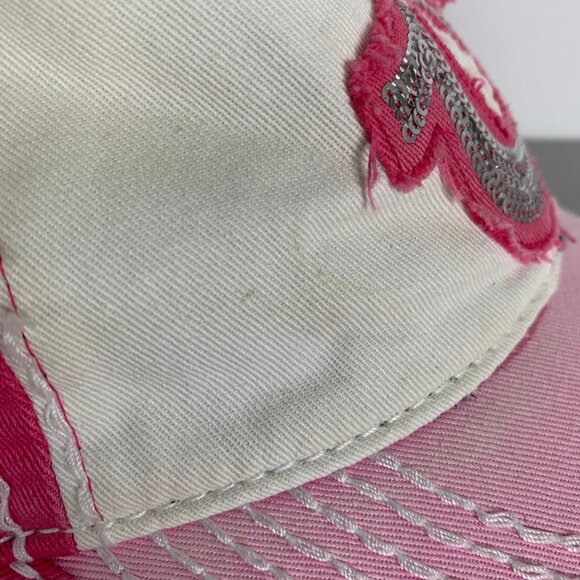 True Religion Pink Distressed Y2K Hat Strapback Cap main image 9